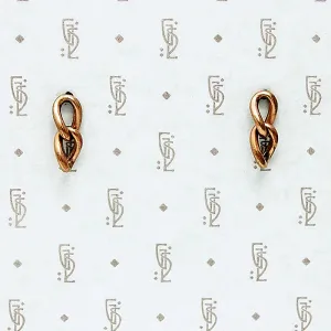 Vintage Rosy Chain Link Earrings