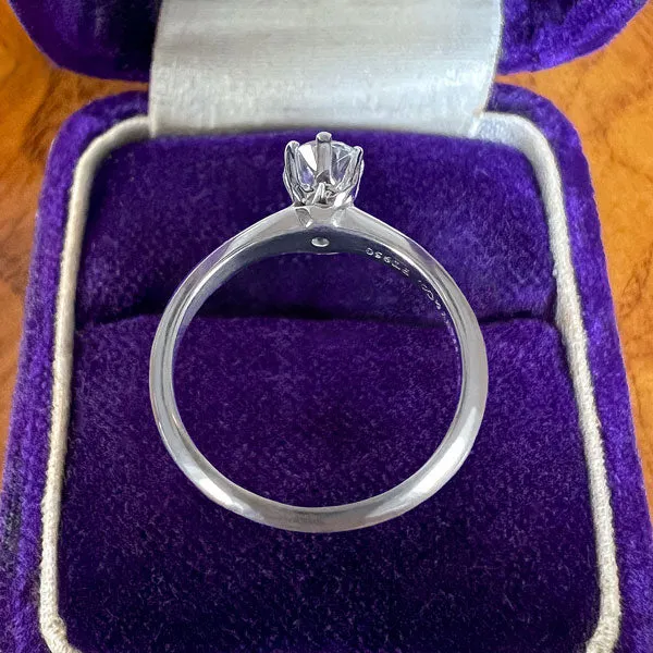 Vintage Tiffany & Co Diamond Solitaire Engagement Ring, RBC 0.50ct.