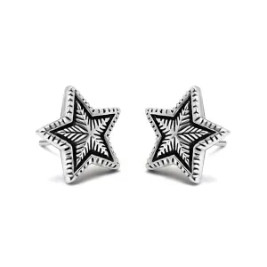 Vintage Titanium Star Earrings - Accessories for Men and Women