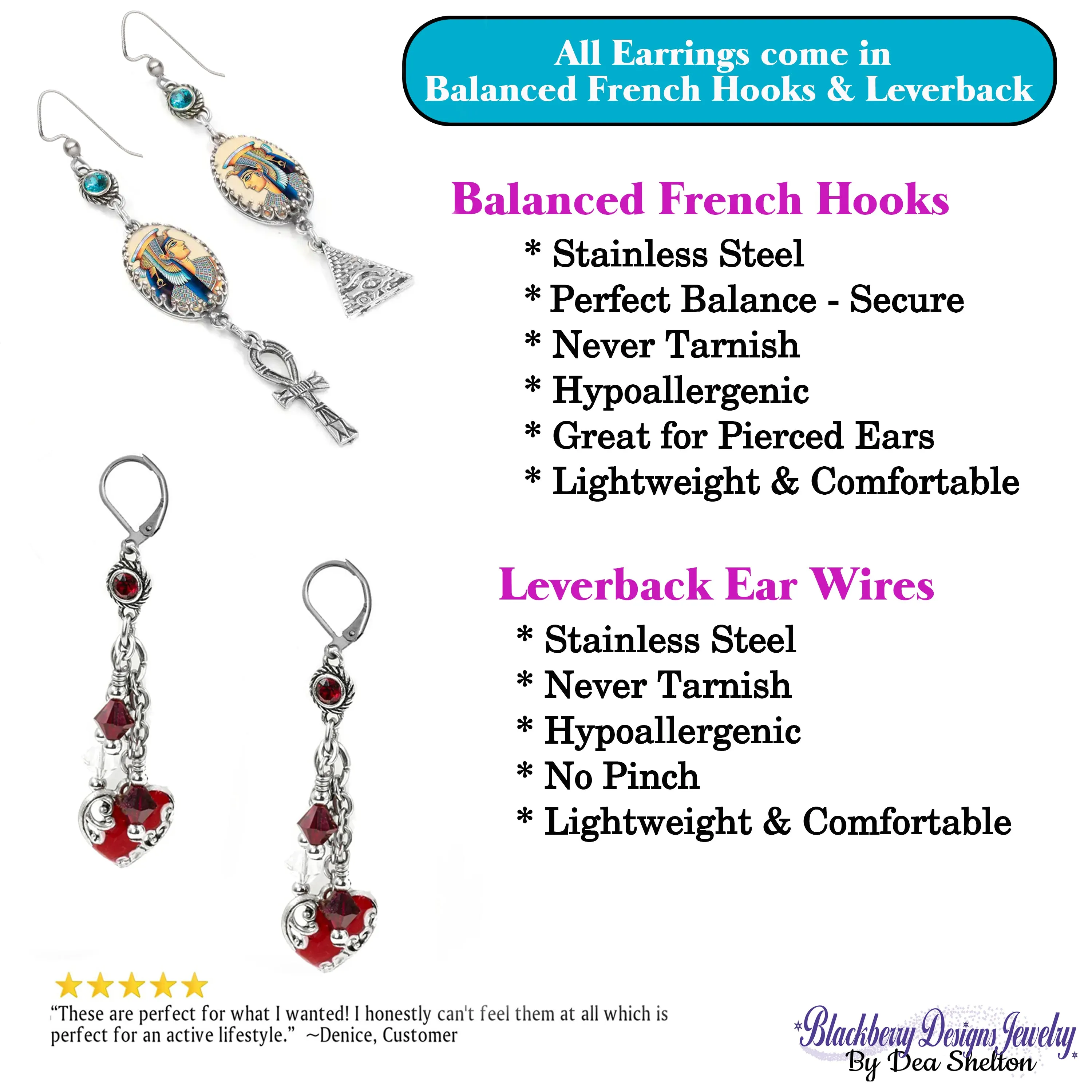Vintage Valentine Teardrop Earrings