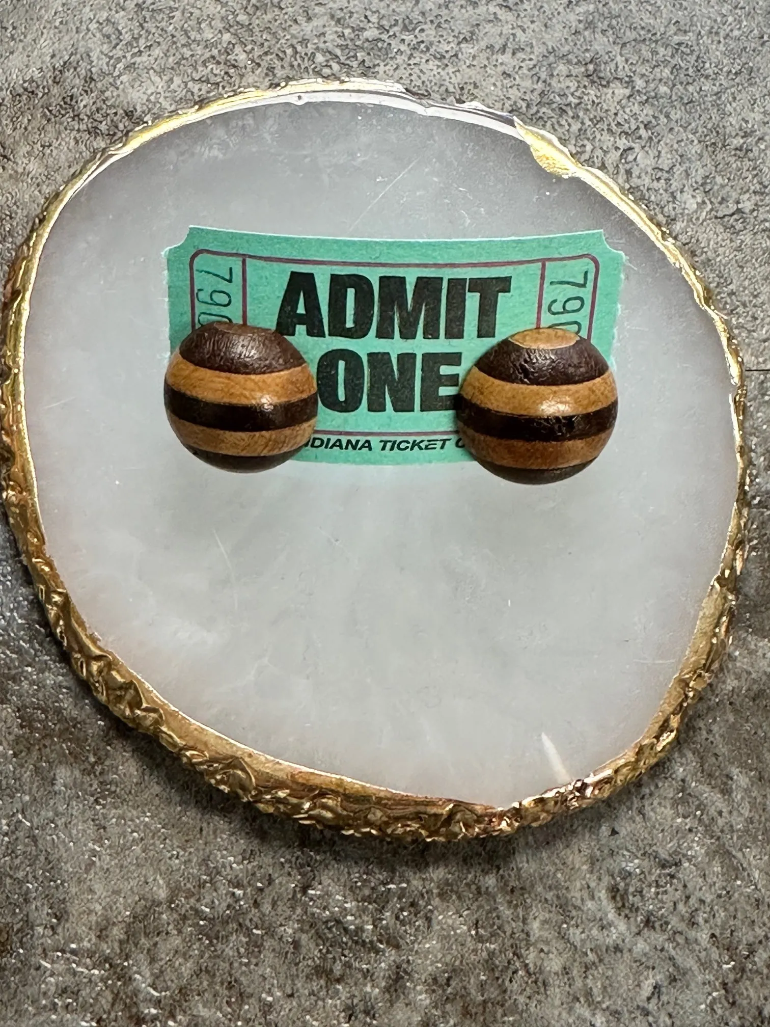 Vintage Wood Earrings