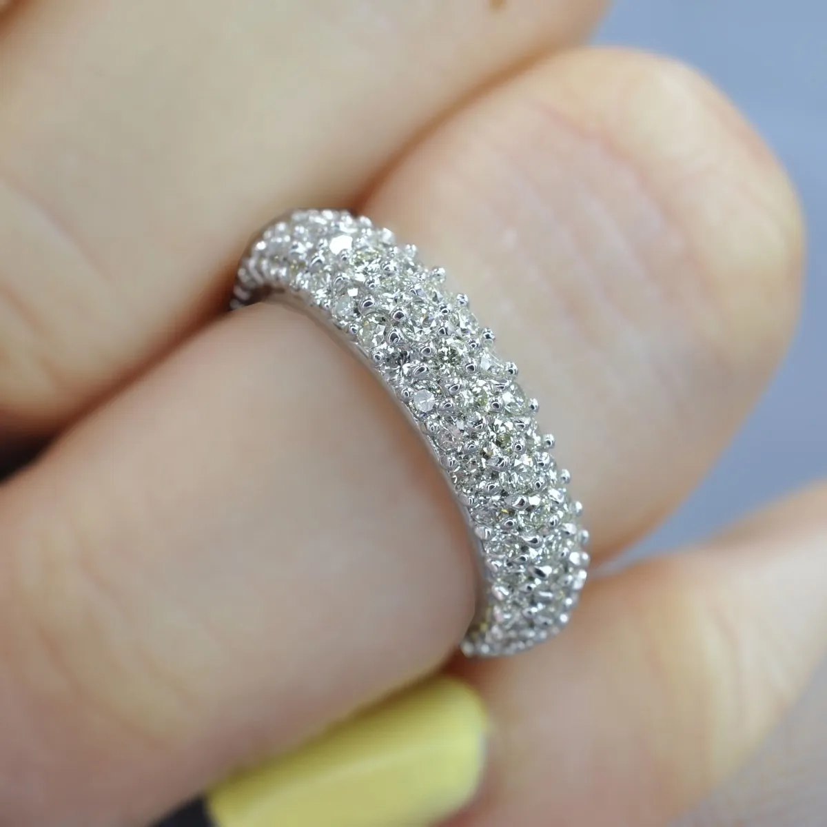 VIP 2.50 CT Round Cut Diamond Eternity Ring in 14KT White Gold