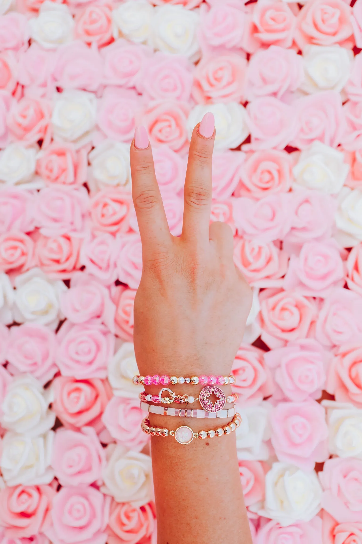 Vivid Pink Bracelet Stack by Erimish