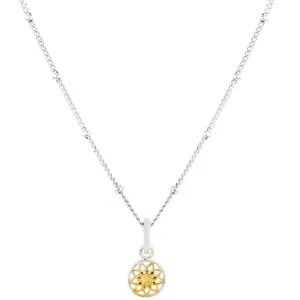 Vurchoo India Two Tone Floral Mandala Necklace