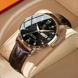 Waterproof glowing men's watch