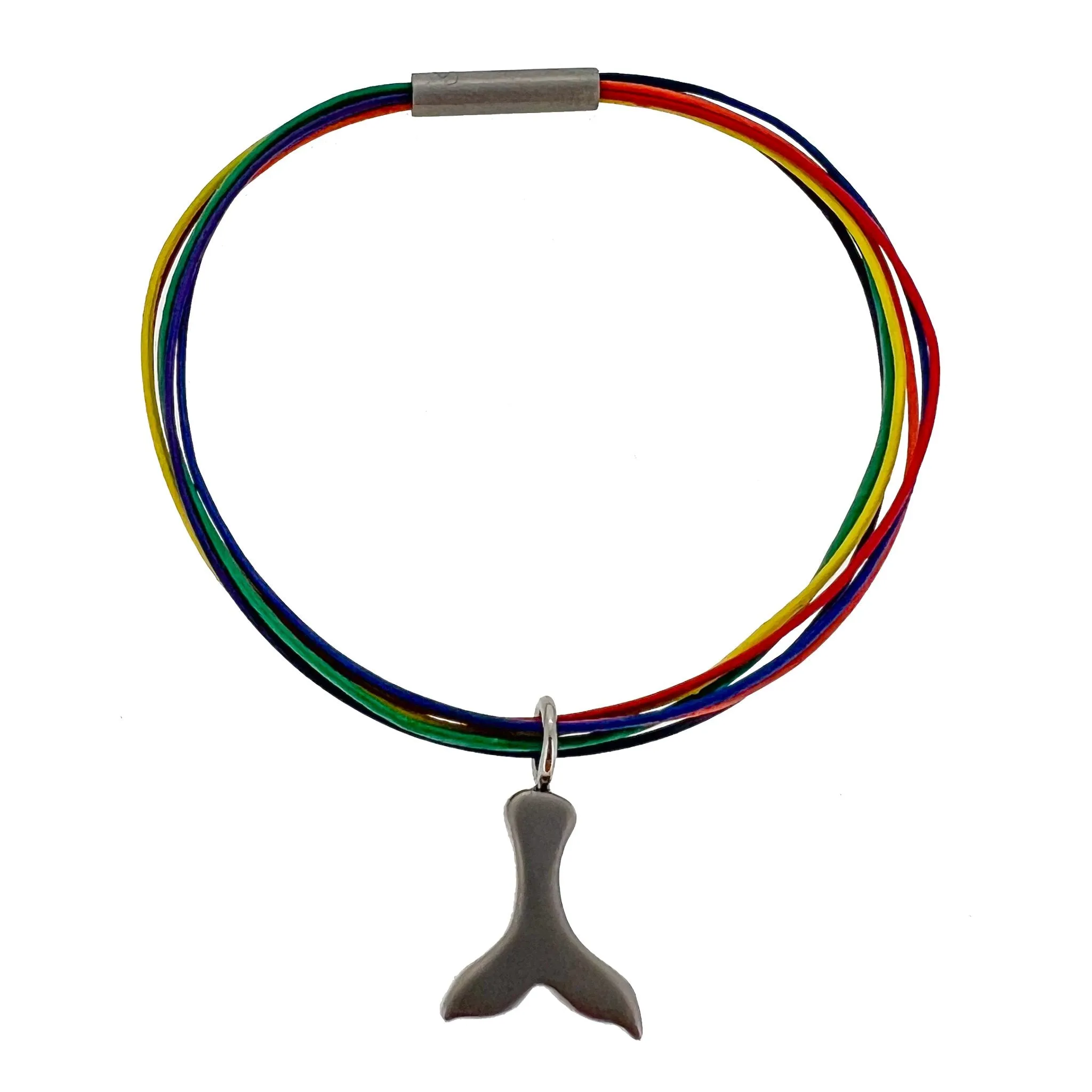 Whale Tail - Titanium - Charm / Bracelet