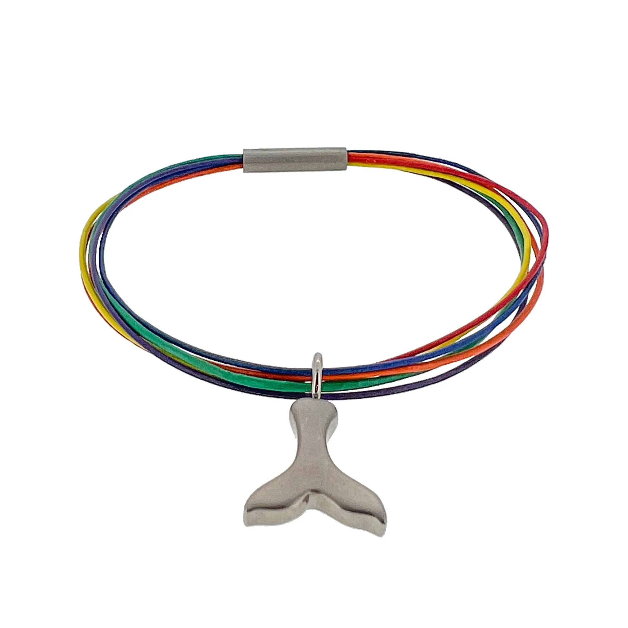 Whale Tail - Titanium - Charm / Bracelet
