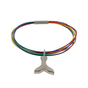 Whale Tail - Titanium - Charm / Bracelet