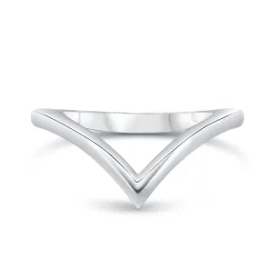 White Gold Wishbone Wedding Ring