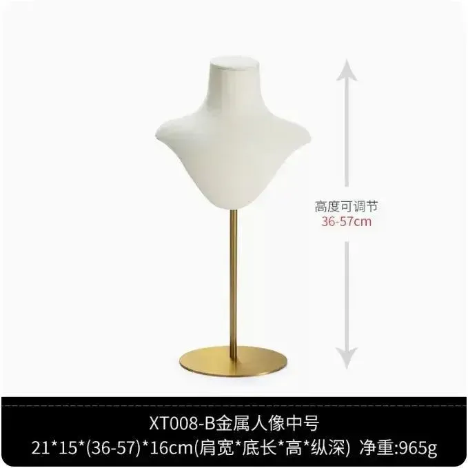 White microfiber jewelry display props, rings, necklaces, earrings, bracelets, counters, window jewelry display racks