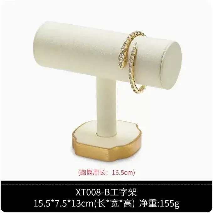White microfiber jewelry display props, rings, necklaces, earrings, bracelets, counters, window jewelry display racks