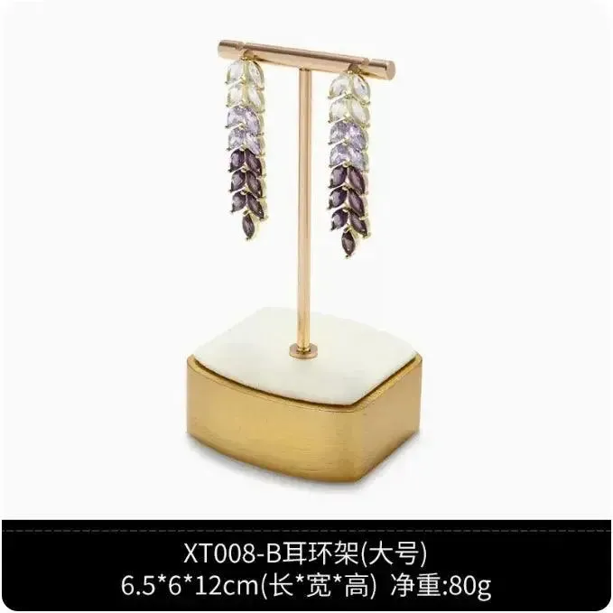 White microfiber jewelry display props, rings, necklaces, earrings, bracelets, counters, window jewelry display racks