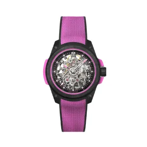 Wild One Skeleton Hyper Pink Watch, 39mm
