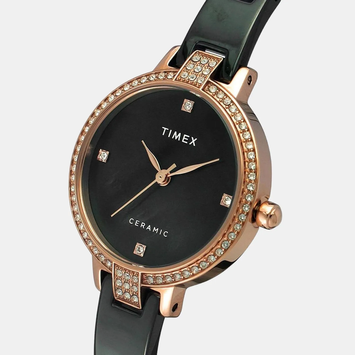 Women Black Analog Ceramic Watch TWEL15703