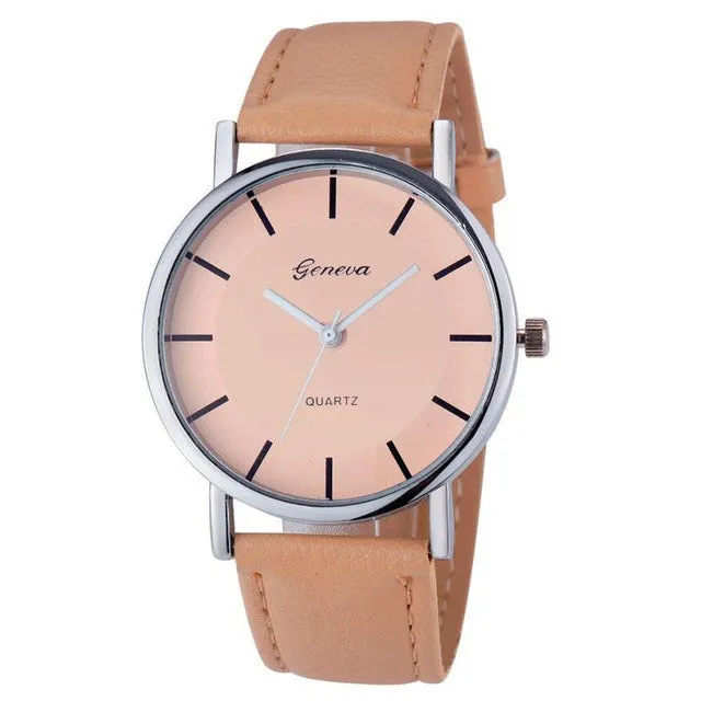 Women's Watches Wristwatch PU Leather Watch Strap Analog Quartz Watch Fashion womens watches Wristwatch for Women Horloge