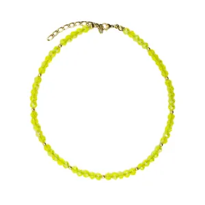 Yellow Beaded Choker