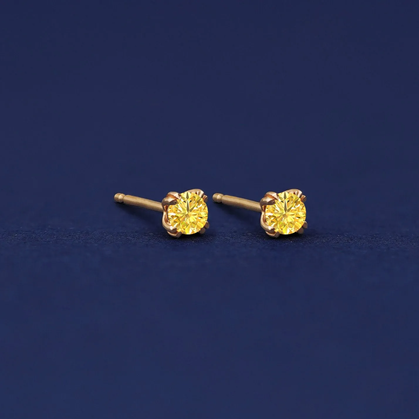 Yellow Diamond Earring