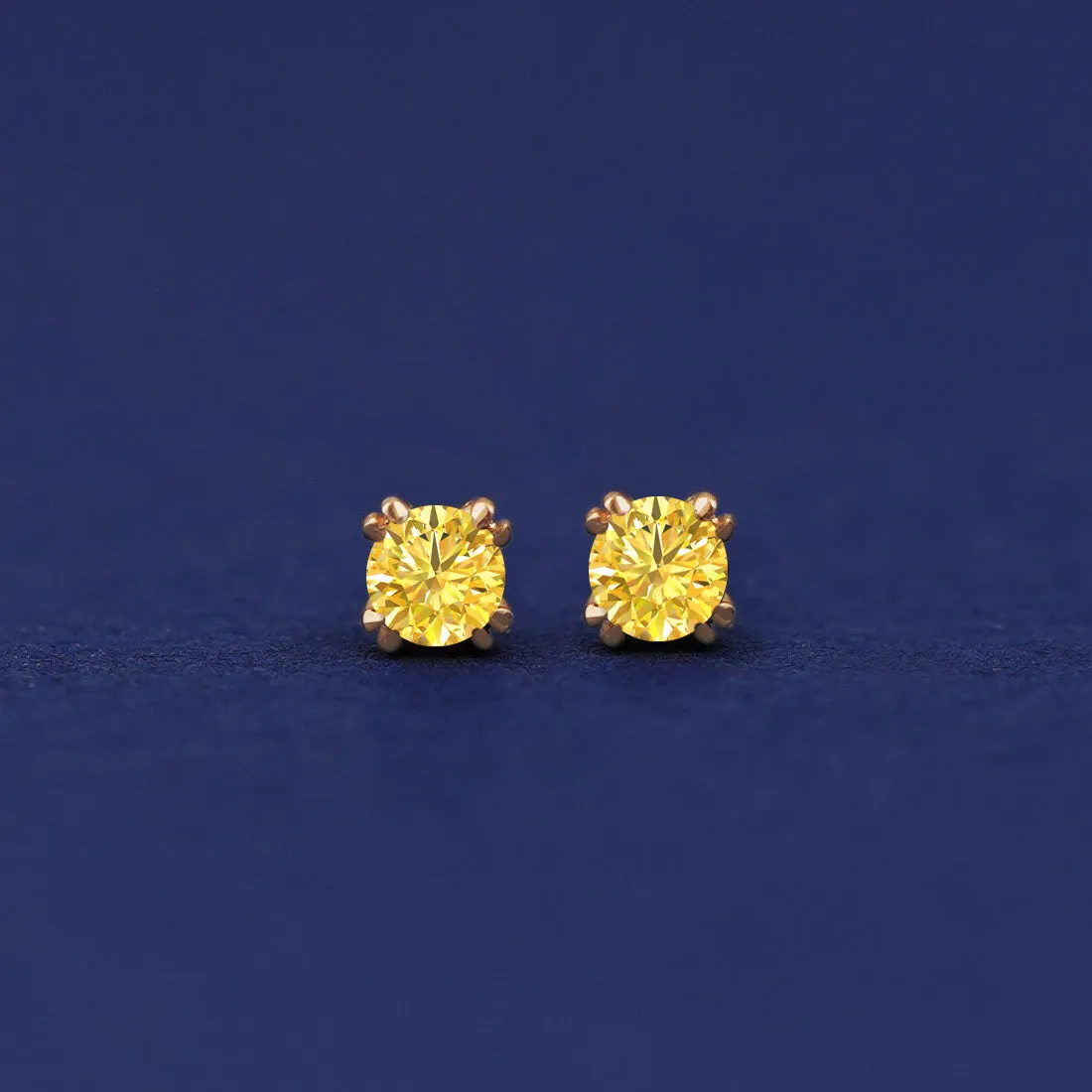 Yellow Diamond Earring