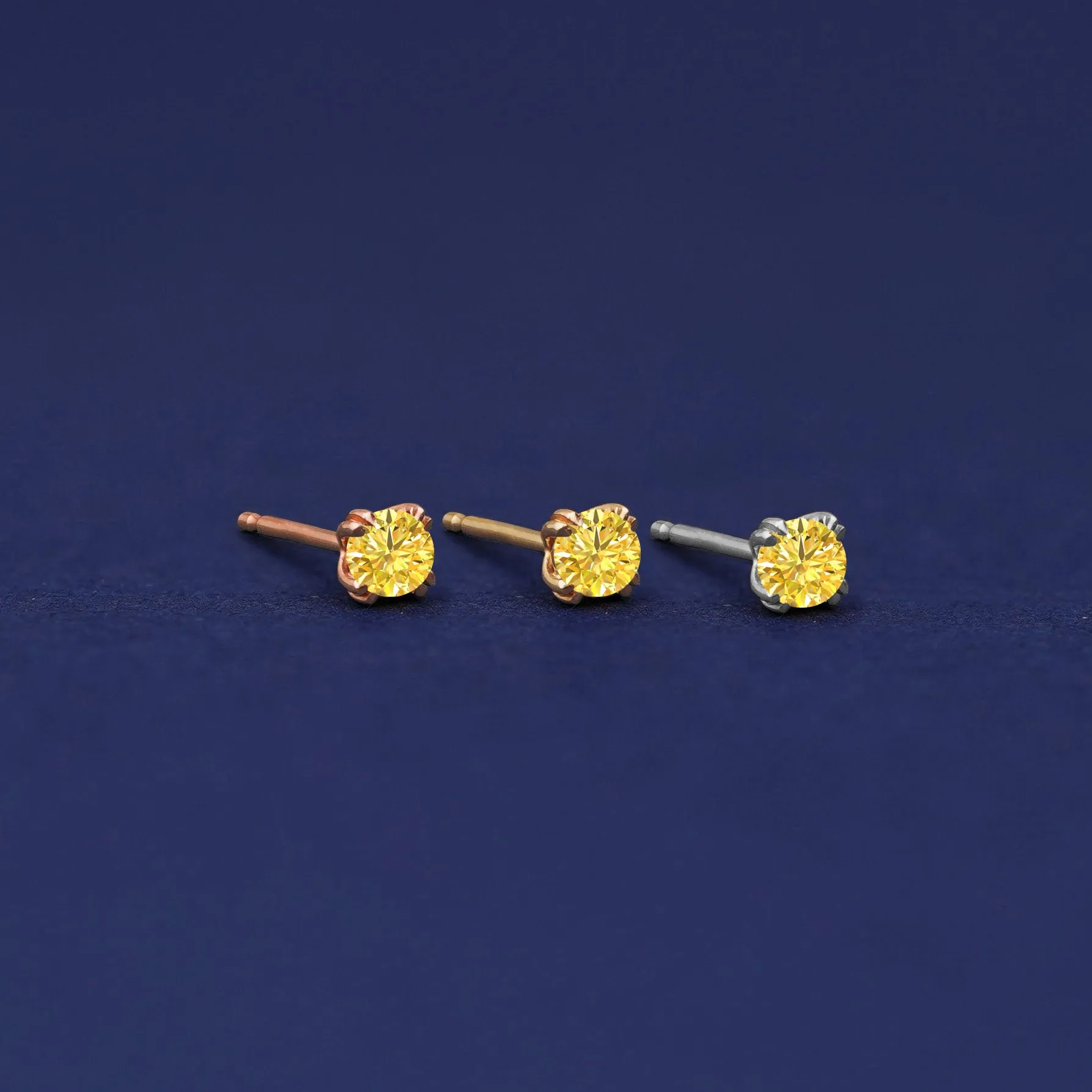 Yellow Diamond Earring