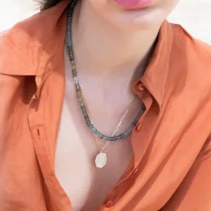 Zahava Heirlooms Moss Aqua Beaded Necklace