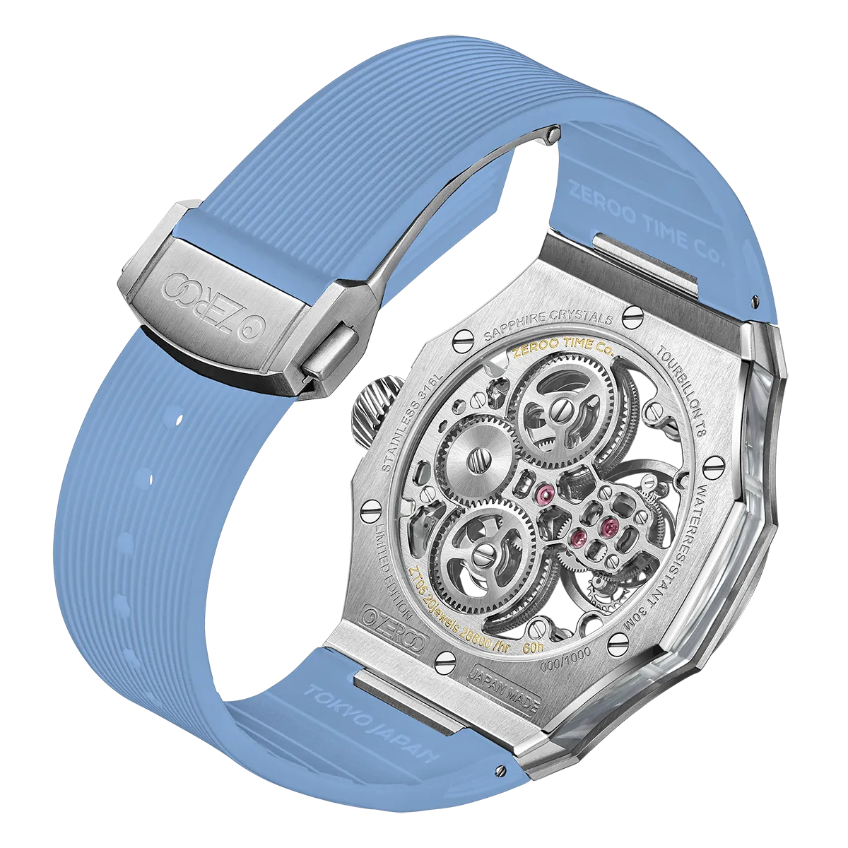 ZEROO T8 THE ORION FULL SKELETON TOURBILLONMANUAL TOURBILLON WATCH FOR GENTS - ZT008SWLB